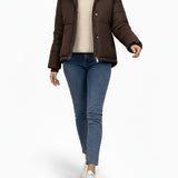 Thalia Brown Wind Breaker Puffer Jacket