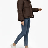 Thalia Brown Wind Breaker Puffer Jacket