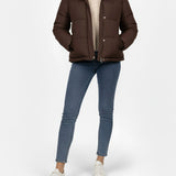 Thalia Brown Wind Breaker Puffer Jacket