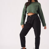 Aline Cropped Jumper – Green - JMOJO - Women's Cropped Jumper