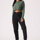 Aline Cropped Jumper – Green - JMOJO - Women's Cropped Jumper