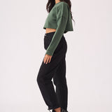 Aline Cropped Jumper – Green - JMOJO - Women's Cropped Jumper