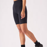 ATHLEISURE CYCLING SHORTS - BLACK - JMOJO - Women's Athleisure Shorts
