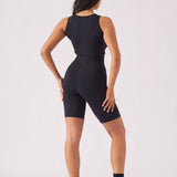 ATHLEISURE CYCLING SHORTS - BLACK - JMOJO - Women's Athleisure Shorts