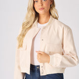 BOMBER JACKET - BEIGE - JMOJO - Women's Bomber Jackets