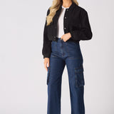 BOMBER JACKET - BLACK - JMOJO - Women's Bomber Jackets