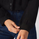 BOMBER JACKET - BLACK - JMOJO - Women's Bomber Jackets