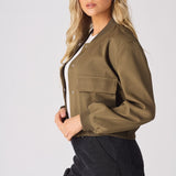 BOMBER JACKET - KHAKI - JMOJO - Women's Bomber Jackets