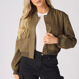 BOMBER JACKET - KHAKI - JMOJO - Women's Bomber Jackets