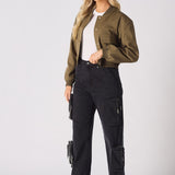 BOMBER JACKET - KHAKI - JMOJO - Women's Bomber Jackets