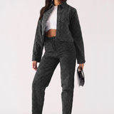 Bracken Diamond Stitch Crop Denim Jacket – Black Acid Wash - JMOJO - Women's Cropped Denim Jackets