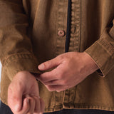 CARGO DENIM SHIRT - BROWN ACID WASH - JMOJO - Men's cargo denim shirts
