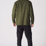 CARGO DENIM SHIRT - GREEN ACID WASH - JMOJO - Men's cargo denim shirts