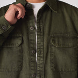CARGO DENIM SHIRT - GREEN ACID WASH - JMOJO - Men's cargo denim shirts
