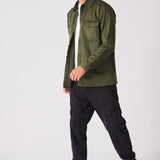 CARGO DENIM SHIRT - GREEN ACID WASH - JMOJO - Men's cargo denim shirts