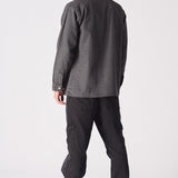 CARGO DENIM SHIRT - GREY ACID WASH - JMOJO - Men's cargo denim shirts