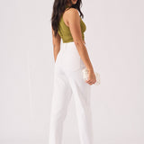 Ceci High Waisted Relaxed Straight Leg Jeans - White - JMOJO - Women's Straight Leg Jeans