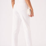Ceci High Waisted Relaxed Straight Leg Jeans - White - JMOJO - Women's Straight Leg Jeans