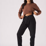 Ceris Cropped Jumper – Brown - JMOJO - Women's Cropped Jumper
