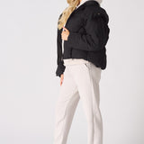Cinder Puffer Hooded Jacket – Black - JMOJO - Women's puffer