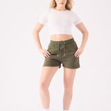 CORE MOTIVE SHORTS - KHAKI - JMOJO - Women's Fleece Shorts
