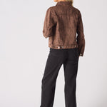DENIM TRUCKER JACKET - RUST BROWN - JMOJO - Women's Denim Jacket