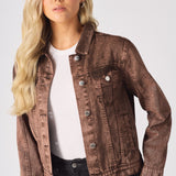 DENIM TRUCKER JACKET - RUST BROWN - JMOJO - Women's Denim Jacket