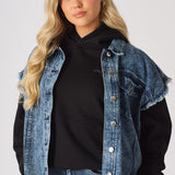 Ember Sleeveless Denim Gilet Jacket – Blue - JMOJO - Women's Denim Jacket