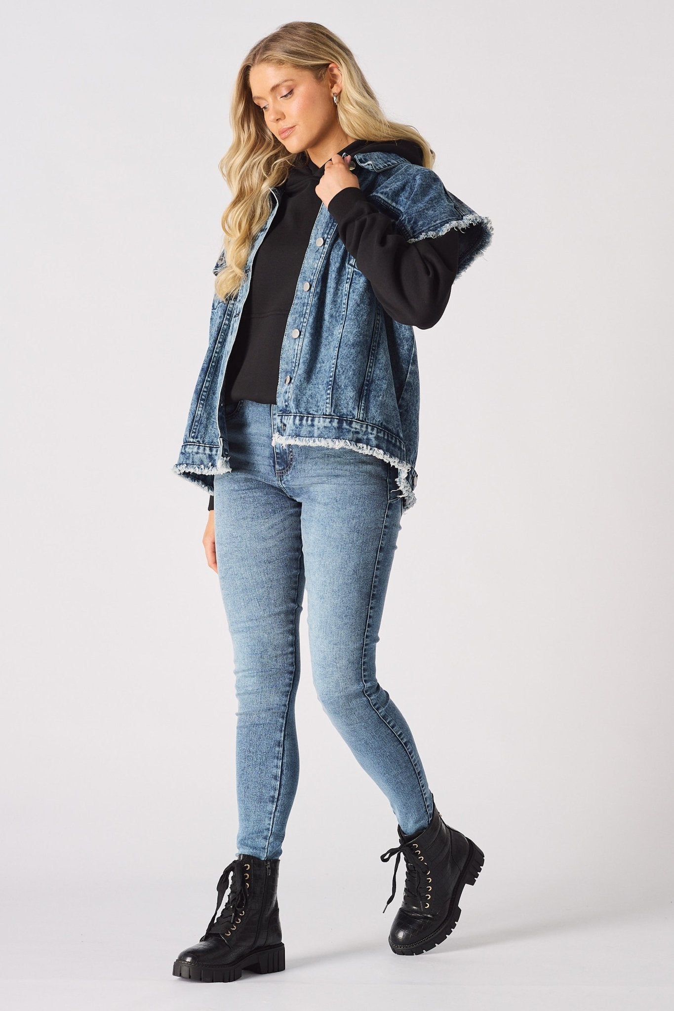 Ember Sleeveless Denim Gilet Jacket – Blue - JMOJO - Women's Denim Jacket