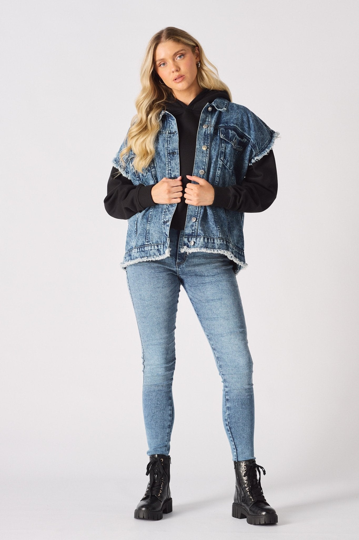 Ember Sleeveless Denim Gilet Jacket – Blue - JMOJO - Women's Denim Jacket
