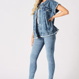 Ember Sleeveless Denim Gilet Jacket – Blue - JMOJO - Women's Denim Jacket