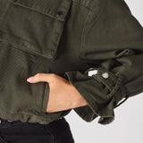 Heath Cropped Denim Jacket – Khaki - JMOJO - Women's Cropped Denim Jackets