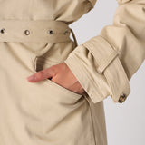 LONGLINE BELTED TRENCH COAT - STONE - JMOJO - Women's Trench Coat