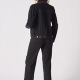 Mason 2 - in - 1 Reversible Denim Jacket – Beige & Black - JMOJO - Women's Denim Jacket Reversible