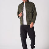 MILITARY DENIM JACKET - GREEN - JMOJO - Men's Cargo Denim Jackets