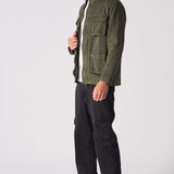 MILITARY DENIM JACKET - GREEN - JMOJO - Men's Cargo Denim Jackets