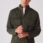 MILITARY DENIM JACKET - GREEN - JMOJO - Men's Cargo Denim Jackets