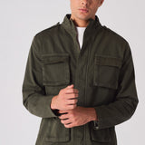 MILITARY DENIM JACKET - GREEN - JMOJO - Men's Cargo Denim Jackets