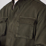 MILITARY DENIM JACKET - GREEN - JMOJO - Men's Cargo Denim Jackets