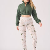 Noor Half Zip Sweatshirt – Green - JMOJO - Women's Copped Sweatshirts