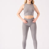 Nyla Deep Waistband Legging – Grey - JMOJO - Women's Athleisure Leggings