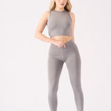 Nyla Deep Waistband Legging – Grey - JMOJO - Women's Athleisure Leggings