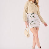 Pebble Cropped Denim Jacket – Stone - JMOJO - Women's Cropped Denim Jackets