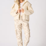 Puffer Hooded Jacket - Beige - JMOJO - Women's puffer
