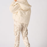 Puffer Hooded Jacket - Beige - JMOJO - Women's puffer