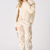 Puffer Hooded Jacket - Beige - JMOJO - Women's puffer