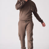 RELAXED FIT CARGO JOGGER - BROWN - JMOJO - Men's Cargo Joggers