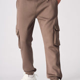 RELAXED FIT CARGO JOGGER - BROWN - JMOJO - Men's Cargo Joggers