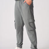 RELAXED FIT CARGO JOGGER - GREY - JMOJO - Men's Cargo Joggers