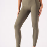 Sienna Deep Waistband Legging – Khaki - JMOJO - Women's Athleisure Leggings